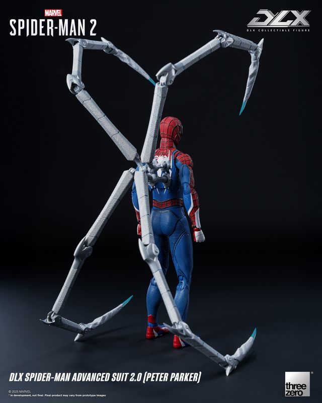 ThreeZero Marvel's Spider-Man 2: DLX Spider-Man Advanced Suit 2.0 (Peter Parker) 1/12 Scale Action Figure PREORDER