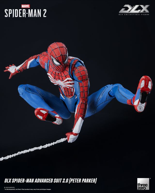 ThreeZero Marvel's Spider-Man 2: DLX Spider-Man Advanced Suit 2.0 (Peter Parker) 1/12 Scale Action Figure PREORDER