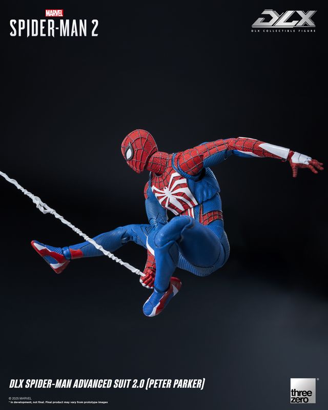 ThreeZero Marvel's Spider-Man 2: DLX Spider-Man Advanced Suit 2.0 (Peter Parker) 1/12 Scale Action Figure PREORDER