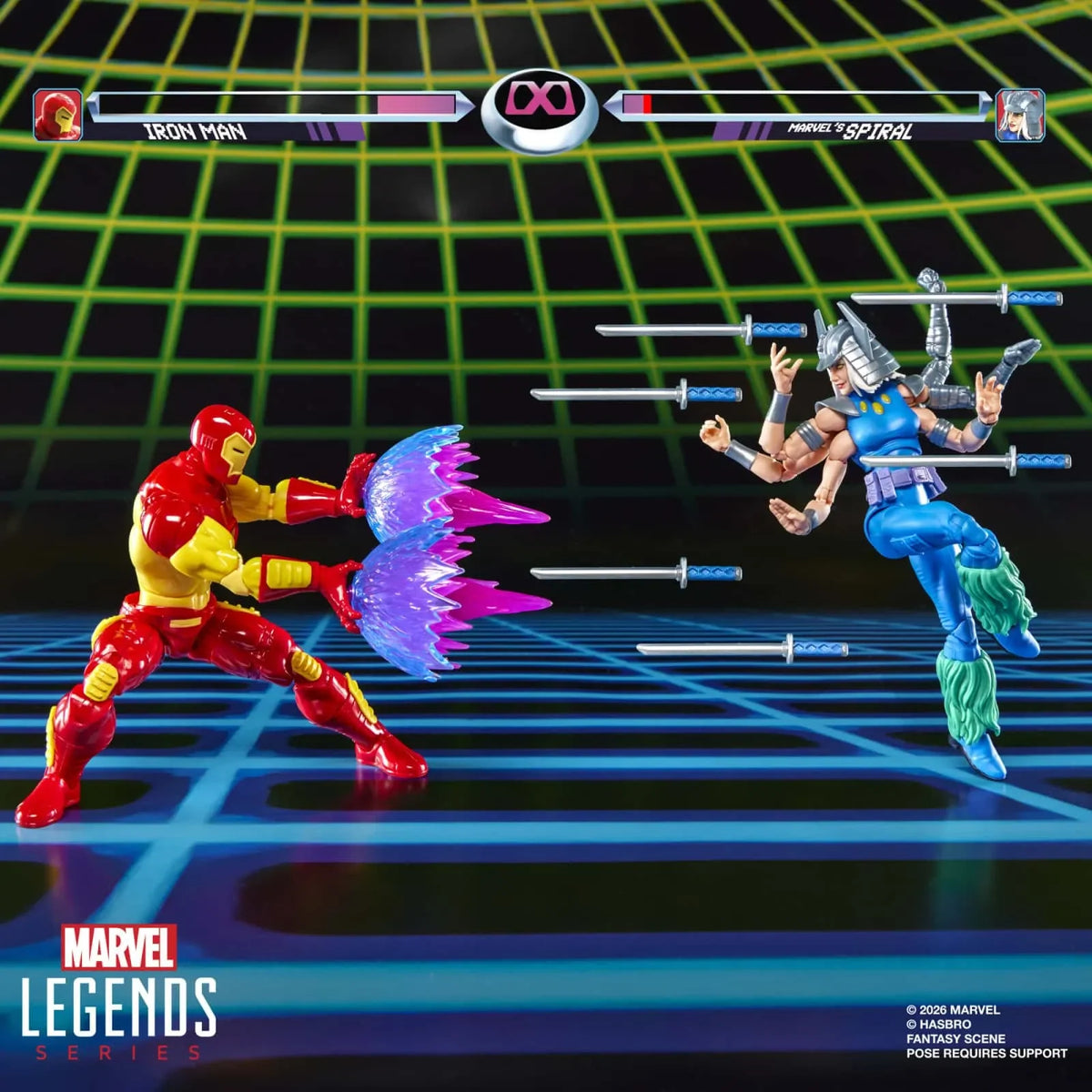 Marvel Legends Gamerverse Iron Man & Marvel's Spiral Action Figure Two-Pack