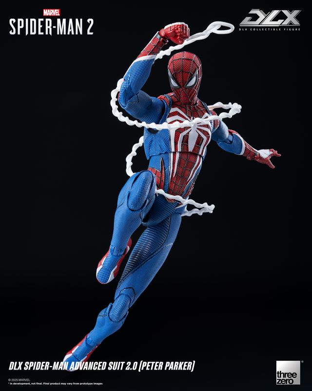 ThreeZero Marvel's Spider-Man 2: DLX Spider-Man Advanced Suit 2.0 (Peter Parker) 1/12 Scale Action Figure PREORDER