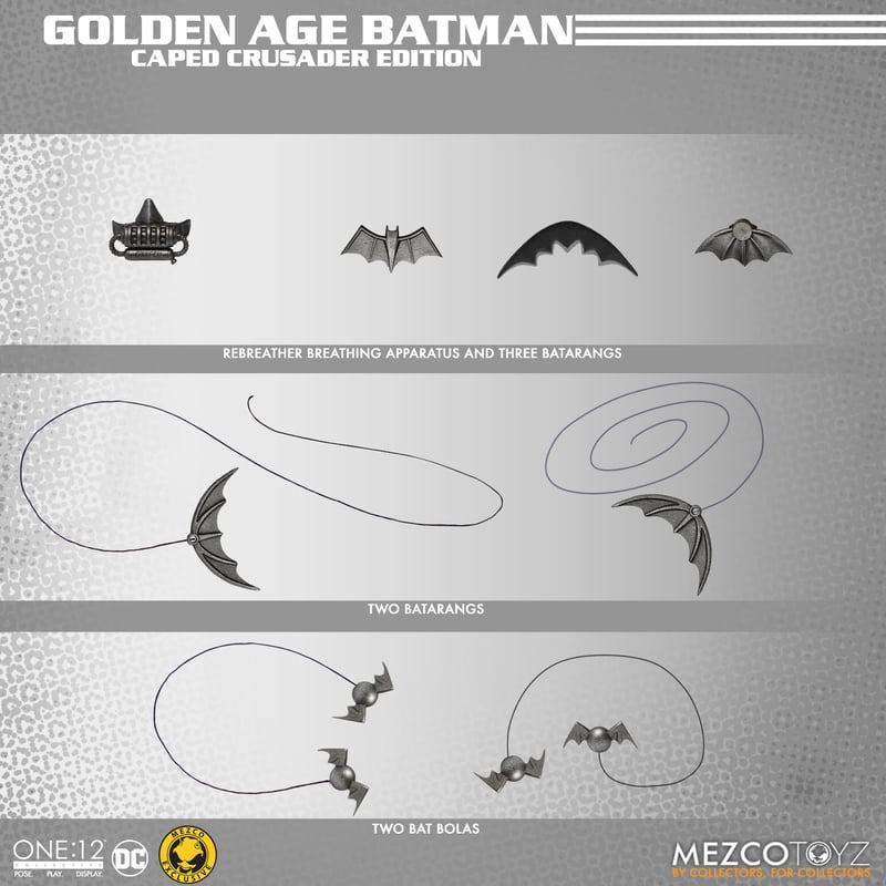 Mezco One:12 Collective - Golden Age Batman: Caped Crusader Edition