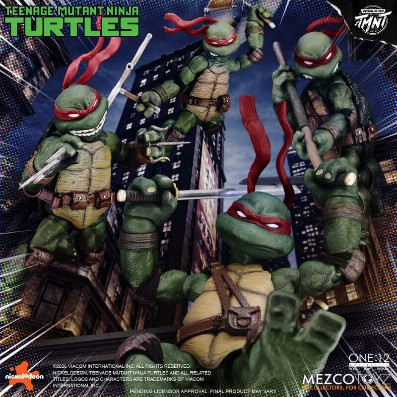 Mezco One:12 Collective Teenage Mutant Ninja Turtles (COMICS) Boxed Set PREORDER