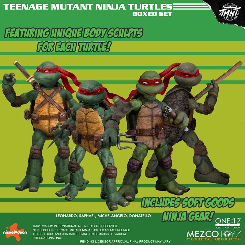 Mezco One:12 Collective Teenage Mutant Ninja Turtles (COMICS) Boxed Set PREORDER