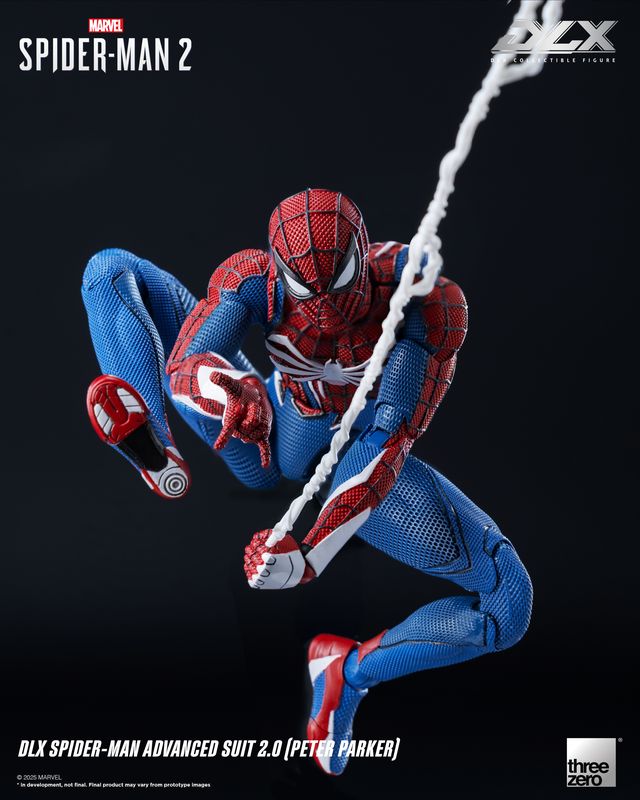ThreeZero Marvel's Spider-Man 2: DLX Spider-Man Advanced Suit 2.0 (Peter Parker) 1/12 Scale Action Figure PREORDER